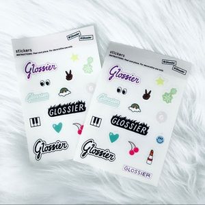 Glossier Stickers & Milky Jelly Cleanser Sample